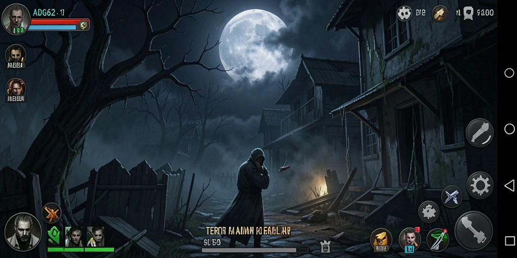 Gameplay menyeramkan dalam dunia kegelapan yang mencekam.