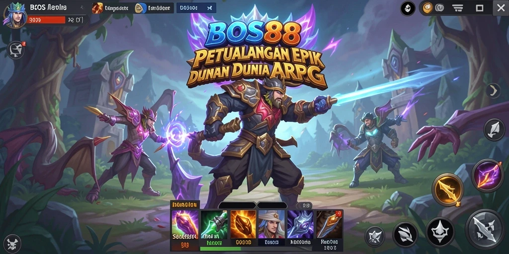 Screenshot gameplay ARPG yang menunjukkan aksi seru dalam BOS88.