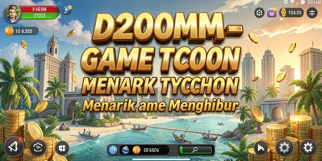 Screenshot D200M menampilkan gameplay seru dan interaktif dalam dunia Tycoon.