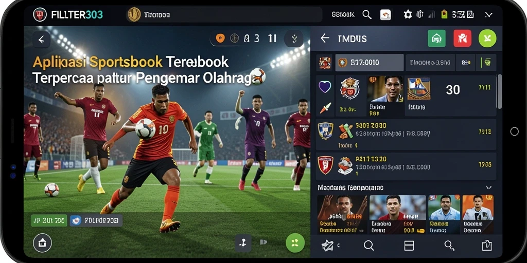Tampilan gameplay FILTER303 dengan fitur taruhan olahraga yang interaktif.