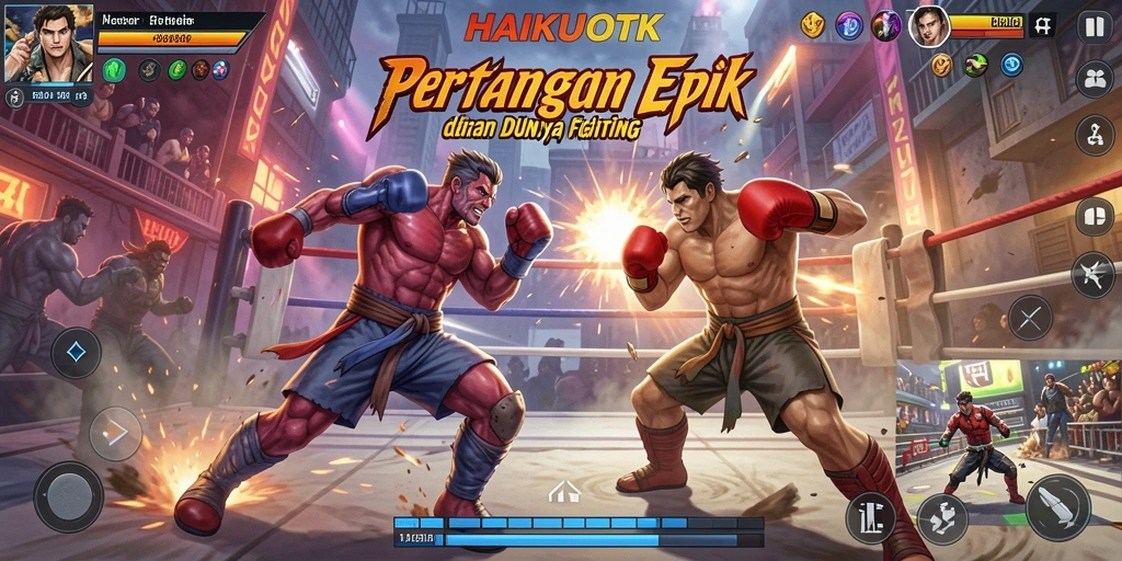 Tampilan seru pertarungan karakter HAIKUOTK dalam aksi.