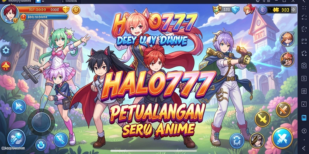 Tangkapan layar HALO777 menampilkan karakter utama dalam pertempuran epik.
