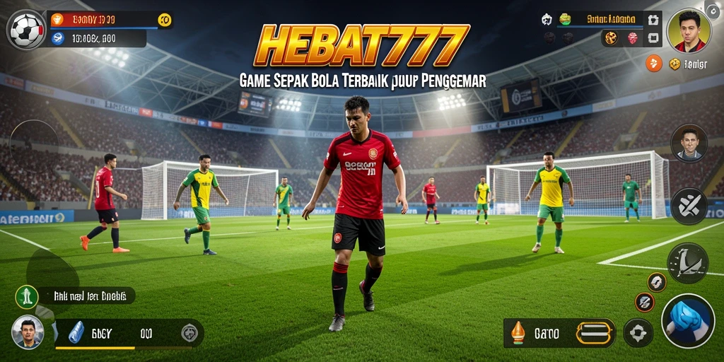 Tangkapan layar HEBAT777 menampilkan aksi seru di lapangan sepak bola.