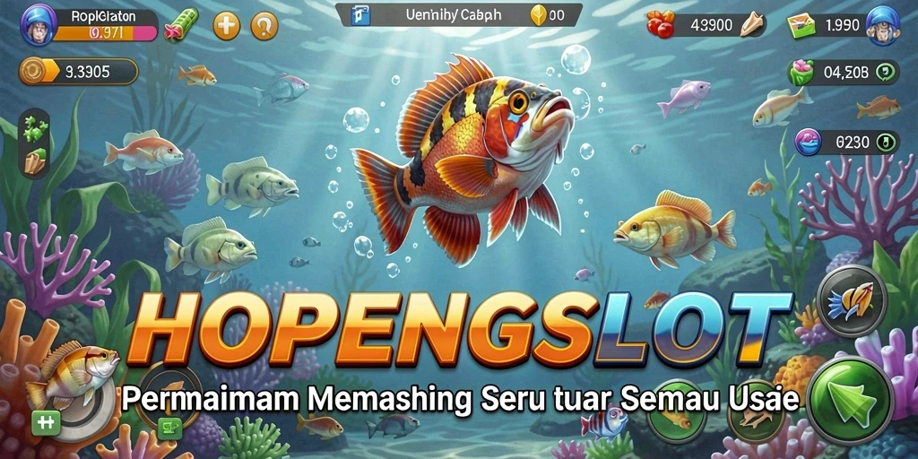 Screenshot gameplay HOPENGSLOT dengan aksi memancing yang menegangkan.