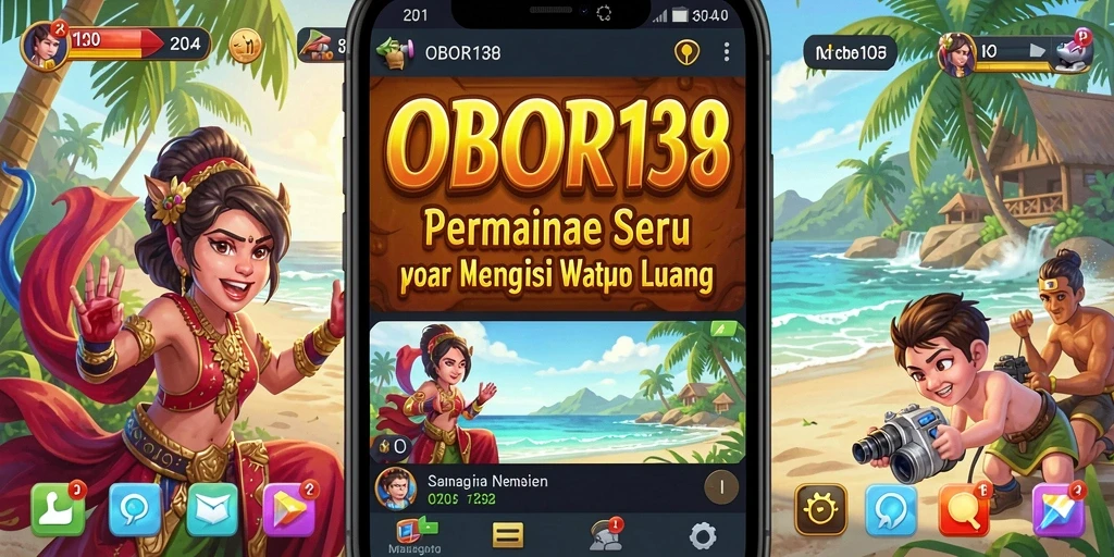 Tampilan screenshot OBOR138 dengan karakter lucu dan gameplay seru.