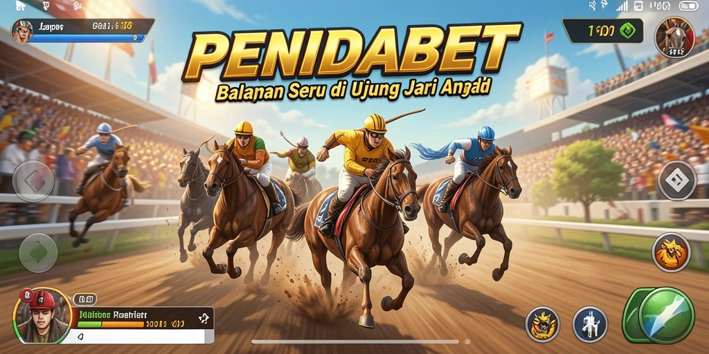 Tampilan gameplay seru dari PENIDABET saat balapan yang mendebarkan.