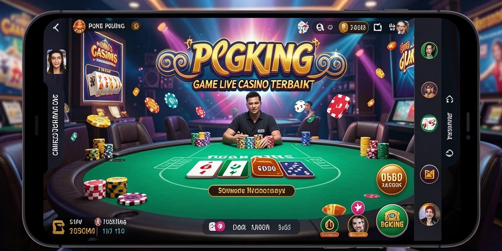Tampilan gameplay Live Casino PGKING yang menakjubkan dan menarik.
