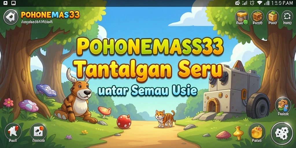 Screenshot gameplay seru dari POHONEMAS33 yang menunjukkan tantangan Puzzle.