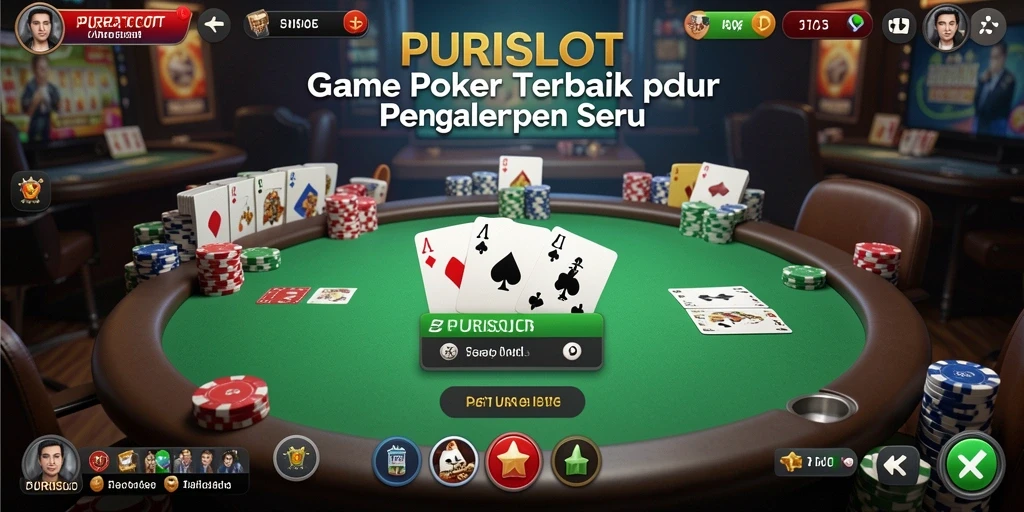 Tampilan gameplay seru dari PURISLOT dengan pemain yang bersemangat.