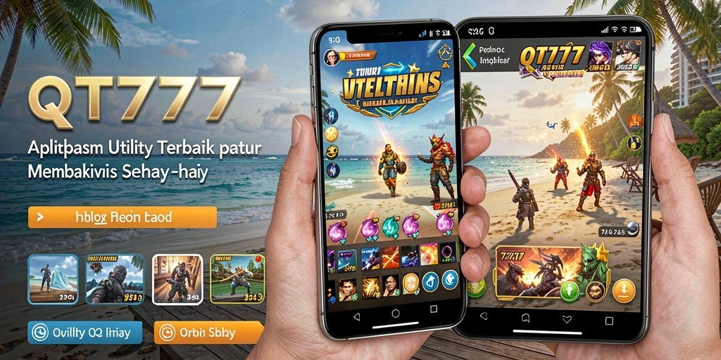 Tangkapan layar QT777 menampilkan antarmuka aplikasi Utility yang intuitif dan menarik.