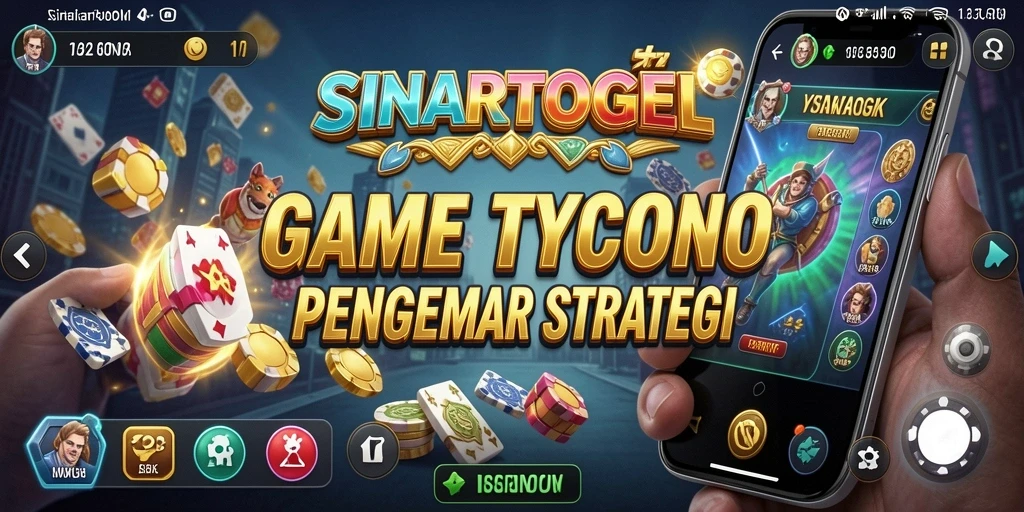 Screenshot gameplay SINARTOGEL menampilkan suasana bisnis yang dinamis.