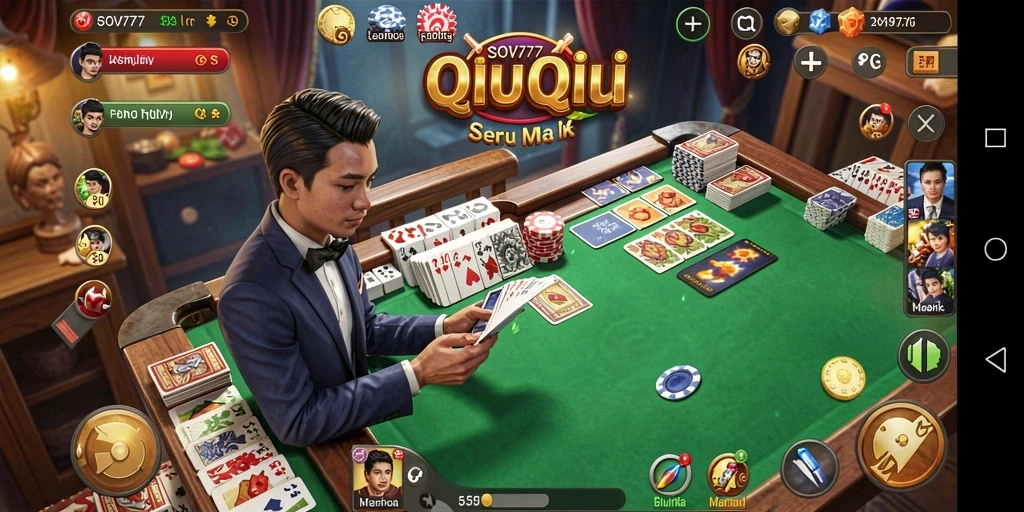 Screenshot gameplay QiuQiu SOV777 yang seru dan menegangkan.