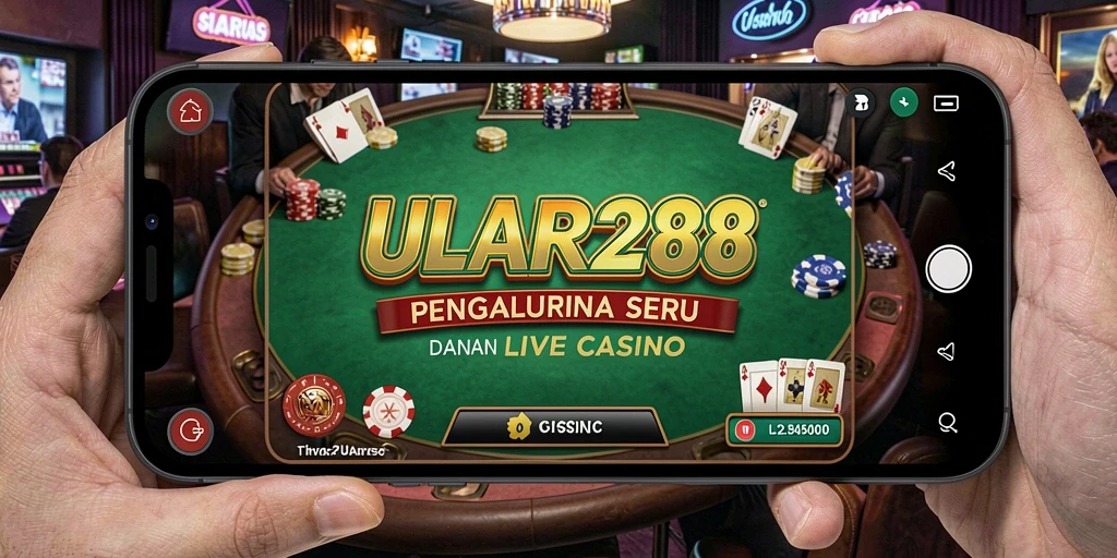 Tampilan gameplay ULAR288 dalam Live Casino yang realistis dan interaktif.