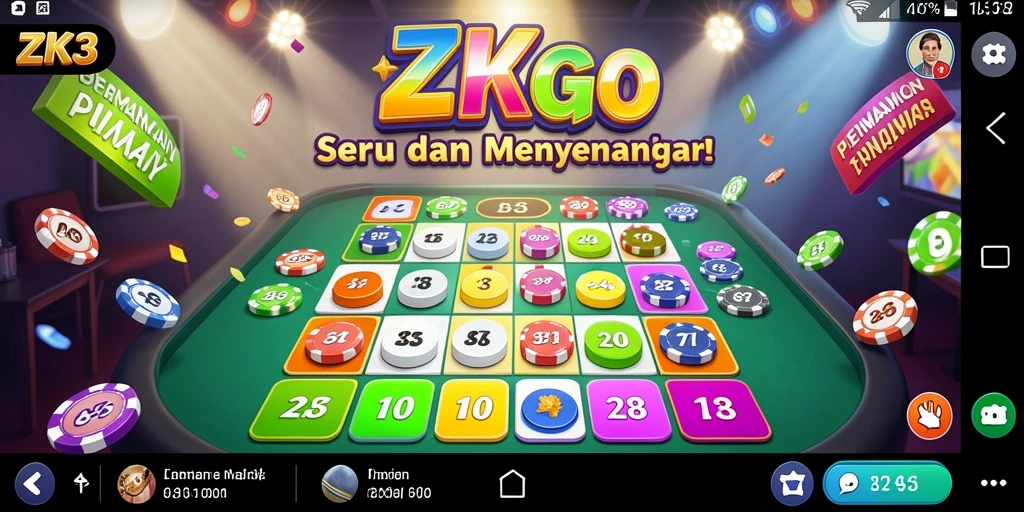 Tampilan gameplay seru dari ZK3 yang penuh tantangan Bingo.